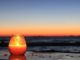 candle on the beach