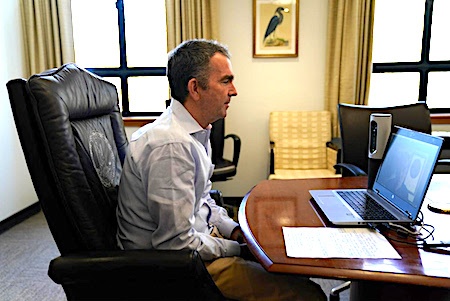 Northam at desk