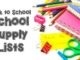 School supply list