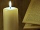 candle and book