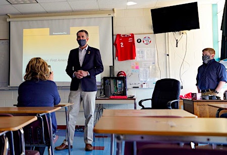 Gov Northam in classroom