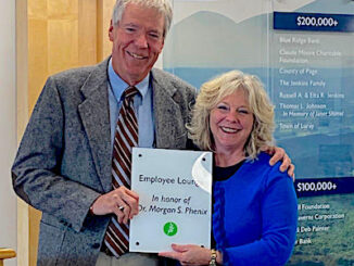 Dr. Morgan Phenix and LRCC President Kim Blosser