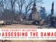 Page Valley News graphic: Rubble of a home on the Massanutten Mountain destroyed by the March 2024 wildfires. Text reads "Page County Wildfires" "Assessing the damage"