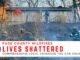 Page Valley News graphic: Local firefighters and first responders run toward house on fire during the outbreak of wildfires on Wednesday, March 20. Text reads "Page County Wildfires" "Lives shattered"